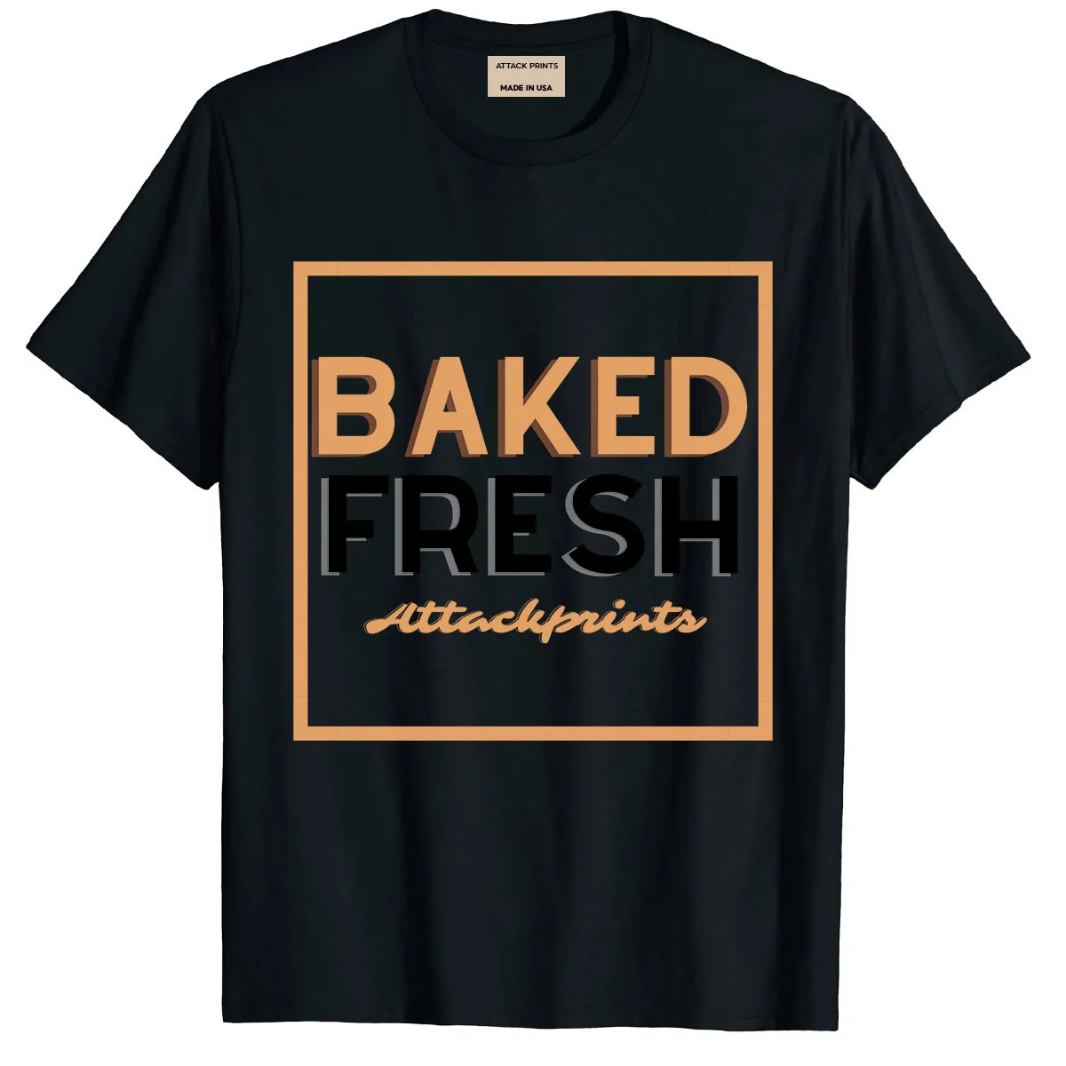 Baked Fresh Attack Prints Tee - Black